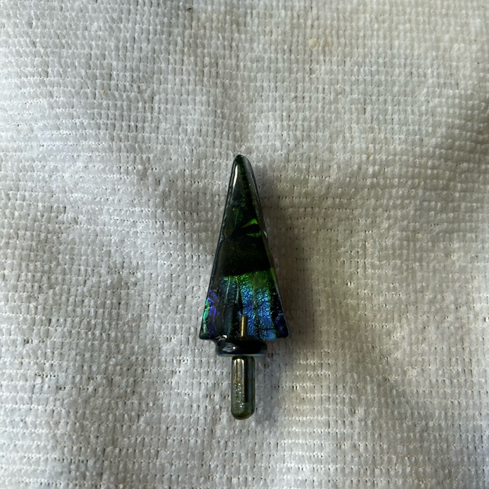 Handmade Dichroic Glass Tree Shaped Pin/Brooch by Geddes Studio